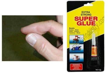 Enlever la super glue des doigts