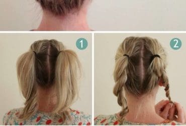 Chignon de cheveux torsadés