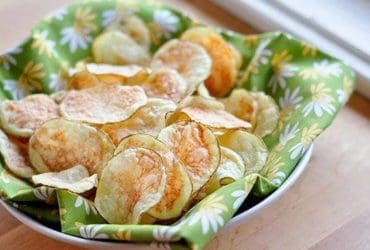 Des chips fait-maison avec zéro matières grasses