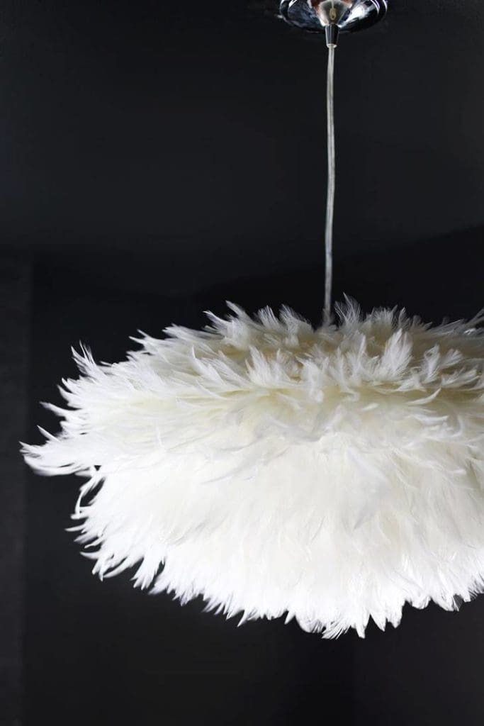 Luminaire en plumes