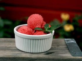 Sorbet aux fraises sans sorbetière