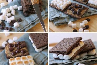 Recette des smores - biscuits sandwich au chocolat et aux guimauves