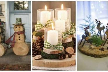 Déco de Noël : 17 Idées DIY avec des Rondins de Bois