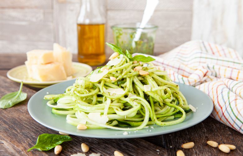 spaghettis de courgette au pistou